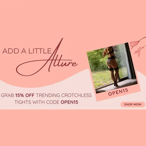 15 OFF Open Hosiery with code