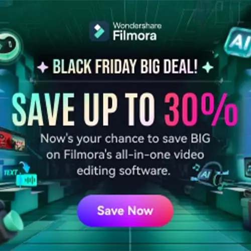 Enjoy up to 30 OFF on Filmora