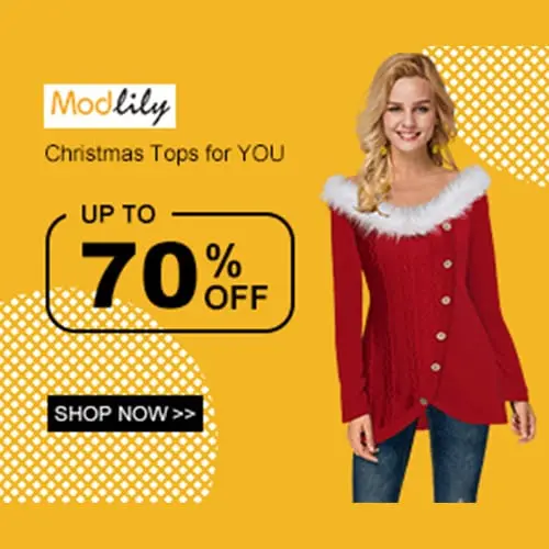 Modlily Christmas Tops for YOU UP TO 70 OFF