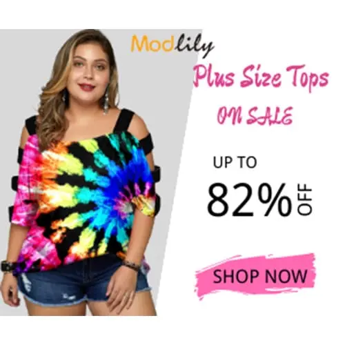 Modlily Plus Size Tops ON SALE UP TO 82 OFF