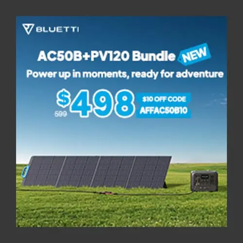 Enjoy $498 off for AC50B+PV200Extra enjoy $10 off use code