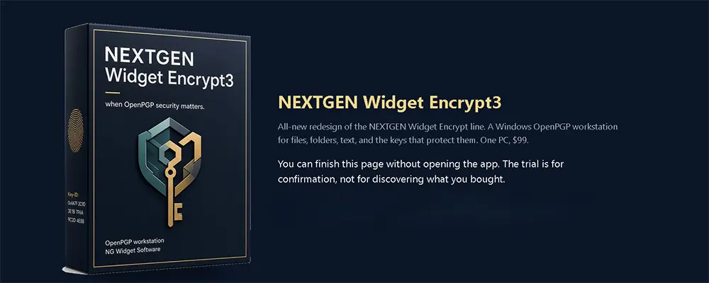 NEXTGEN Widget Software